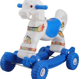Baby Horse Rider and Rocker Boy Girl Unisex Playtime Fun for Kids 1-3 Years Push & Ride Baby Horse with Wheels Tricycle-5