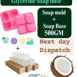 Natural Glyserine soap base with mould and soap base and mould combo 500gm-picture-12