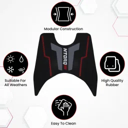 Scooter Foot Mat/Washable Rubber Foot Mat Compatible for TVS Ntorq 125 Two Wheeler Mat-31