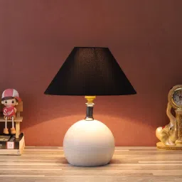 Black Shade Table Lamp with White Table Lamp Table Lamp-15