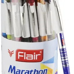 Marathon 0.7 mm Ball Pen Jar | Sleek Body With Metal Clip | Smooth Writing Ball Pen-15