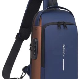 Blue, Gold Men & Women Sling Bag Sling Bag Anti-Theft, Waterproof, USB Charging, Crossbody Sling Bag-image-74