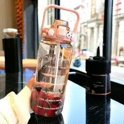 BPA Free Plastic Leakproof Transparent 2000ml Water Bottle for Adults 2000 ml-image-50