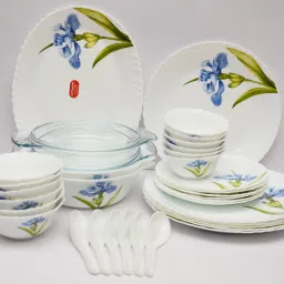 Pack of 35 Ceramic Royal Iris Dinner Set-44