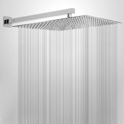 8x8 inch Ultra Slim Square Rain Shower with 15inch Arm Shower Fixed Mount-image-22