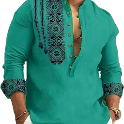Men Printed Cotton Blend A-line Kurta-image-59