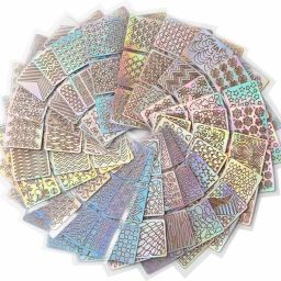 20 pcs Waterproof Self Adhesive Nail Art Stencil Stickers-image-36