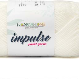 Impulse Hand Knitting & Crochet Yarn (White) (200gms)-13