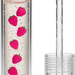 Strawberry Infused Lip Oil with Real Gold Flakes and Glossy Finish-image-45