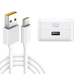 MAK 80 W SuperVOOC 6 A Wall Charger for Mobile with Detachable Cable-picture-10