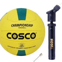 Throwball-Championship (Color & Design on Availability) With Dual Action Pump Throw Ball - Size: 5-image-10
