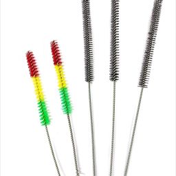8 Inch Black and 5 Inch Rasta Smoking Pipe Cleaner Stainless Steel Inside Fitting Hookah Mouth Tip-image-67