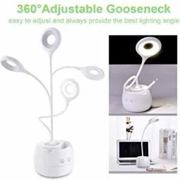 jpro B Touch Sensor Switch AK70035 Table Lamp with Mobile & Pen Holder Rechargeable Study Lamp image 2