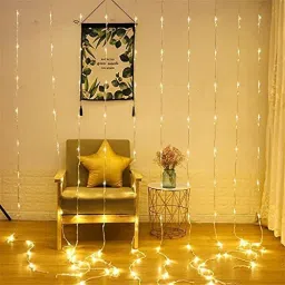 320 LEDs 3 m Yellow Flickering, Steady Water Drop Rice Lights-image-6