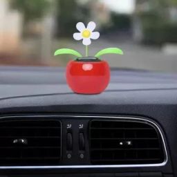 Solar powered Toy, Flower Dancing Toy, Flip Flap Dancing Toy for Car Dashboard Decorative Showpiece - 12 cm-image-48