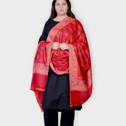 Allure Motifs Wool Woven Men, Women Shawl-image-80