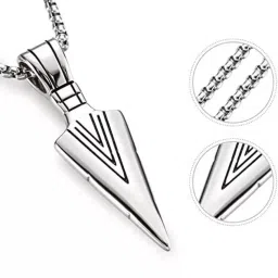 pendant chain for men Women Boys girls Pendant Arrow Chain Locket necklace party Silver Sterling Silver, Alloy Locket Set-image-21