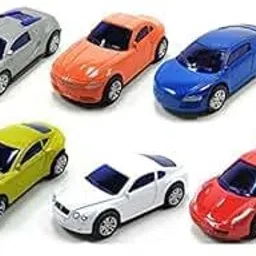 Die Cast Metal Super Cars Play Set of 6 for Kids (Multicolor)-39