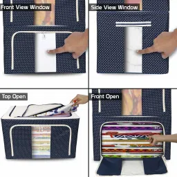 E Solutions WARDROBE ORGANISER/STORAGE BOX-446 (24LITERS) Poly-canvas Laundry Bag-picture-19