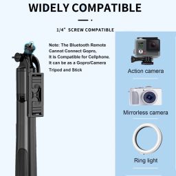 Gadgetzilla for Make up, Selfie, Vlogging & Photo Shoot, Selfie stick with Bluetooth Remote Visit the Kratos Store Bluetooth Selfie Stick image 3