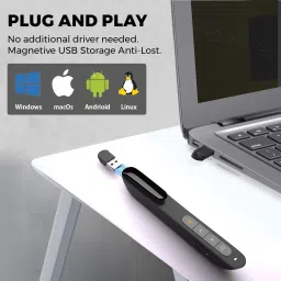 BTS Wireless Presenter, 2.4GHz USB Control Presentation Clicker PPT for Mac, Keynote, Laptop, Support Hyperlink and Volume Control Presenter image 4