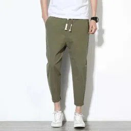 Men Solid Green Track Pants-image-73