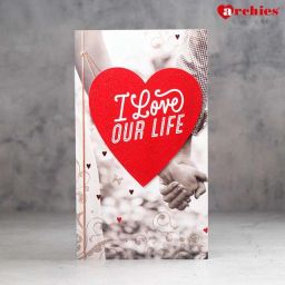 Archies I Love Our Life Red Heart Romantic Greeting Card Greeting Card-image-2