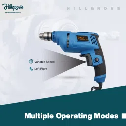 hillgrove HGCM127M3 Power Machine with Gloves, 5Pcs Drill Bits for Making Holes in Metal/Wood/Concrete with Reverse Rotation and Variable Speed Impact Driver image 4