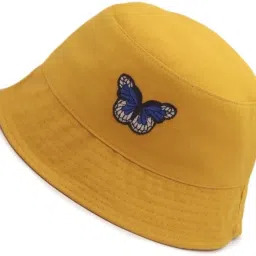 poshing butterfly Embroidered foldable cotton Bucket Hat For Women hat-image-65