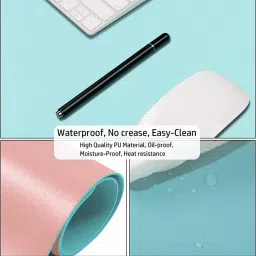 Dhruv Mart Leather Desk Pad Protector,Mouse Pad,Office Desk Mat, Non-Slip PU Leather Desk Blotter,Laptop Desk Pad,Waterproof Desk Writing Pad for Office and Home Mousepad image 3