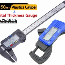 2pc Combo Electronic LCD Digital Vernier Caliper + Digital Thickness Gauge Meter Micrometer Screw Gauge-8