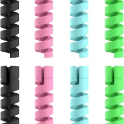 Dainty TECH Universal Multipurpose Silicon Wire Spiral Protective Cover (Set of 2; 8 Pieces) Cable Protector-image-41