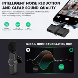 mafai ™K8 Wireless Microphone, Digital Mini Portable Recording Clip Mic All Type-C Wireless Microphone image 2
