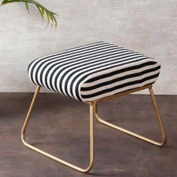 nestroots Zebra Fabric Foot Stool In Black & White Color-picture-19