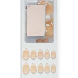 LICK Classic French Manicure Artificial Reusable Press On Nails Extension With Application Kit image 2