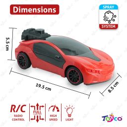 toyco Rechargeable Famous Remote Control Car with Smoke System & 3D Flashing Lights image 3