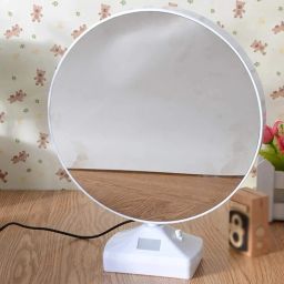 bogenlite Attractive Round Tabletop Magic Mirror LED Photo Frame 20 inch Table image 2
