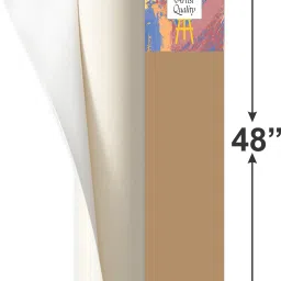 48" X 5 MTR CANVAS ROLL Cloth Medium Grain Canvas Roll (Set of 1)-image-2