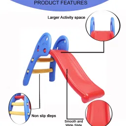 awesome play Foldable Kids First Slide with Climb and Slide 2-1 ,Indoor or Outdoor image 5