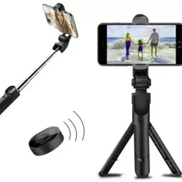 EAYS XT-02 Adjustable Live Broadcast stand, Bluetooth Selfie Stick Tripod Remote Adjustable Live Broadcast stand, with Viewing Angle 360 Degree Rotation Mount Stand, Handsfor Live/Vlogs Special Design for Streaming, , Online Classes, Streaming, Shooting Field, tablet, mobile phone, camera Single Gimbal for Mobile image 5
