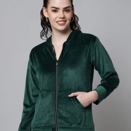 Women Solid Casual Jacket-image-2