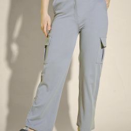 Women Solid Grey Track Pants-image-21