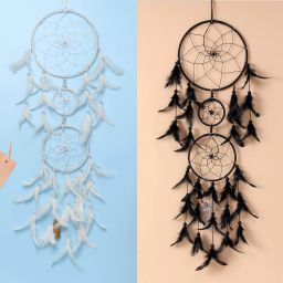 Dream Catcher With Lights, Wall Hangings, Crafts, Home Décor, Bedroom, Balcony Feather, Iron Dream Catcher-image-28