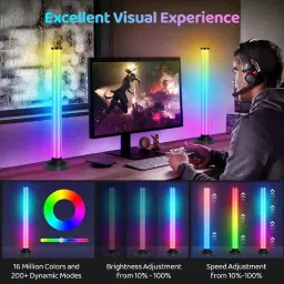 xergy RGBIC Ambient Table Lamp – 270° Glow, App Control, Music Sync, USB Powered- 2pc Table Lamp image 2