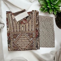 Cotton Blend Embroidered Women ["Brown"] Salwar-image-20