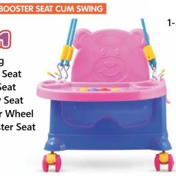 6 in 1 Baby Booster Seat Cum Swing with Wheels for Toddlers-40