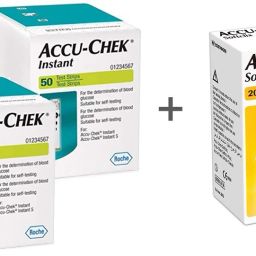 ACCU-CHEK Instant 50 test strips with 1 Softclix Lancets 100 Glucometer Strips-18