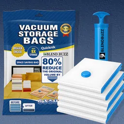 blend buzz Space Saver Vacuum 240 Compression Bags For Clothes And Blankets Travel Storage Vacuum Bags-picture-21