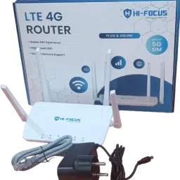 HI-FOCUS WIFI ROUTER SUPPORT ALL NETWORK 5G/4G/3G/2G SIMCARDS WITH 4 ANTENAA HF-R1104T-4G 4G Router 2.4 GHz 150 Mbps Wifi Speed Dual Band Internal & External Antenna MiFi (Sim Based)-1