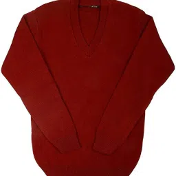 MAHAMAYA FABRICS & FASHION Maroon Uniform Sweater-image-1